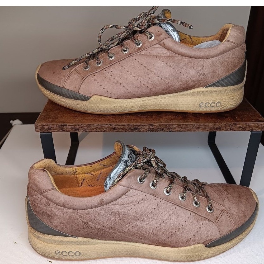 ECCO YAK Leather Waterproof Spikeless Golf Shoes Mens Size 43‎ EU 9.5-10 US